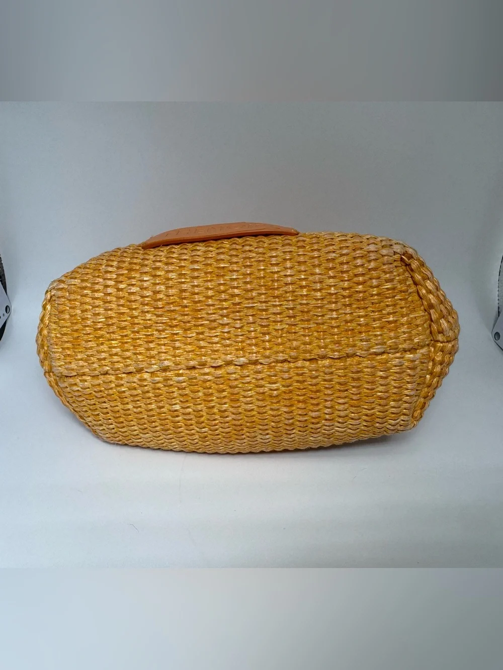 THEMOIRÈ Gea Straw Clutch Bag Orange Collectible luxury - Picture 9 of 12